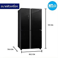 SHARP ตู้เย็น 4 ประตู 18.5Q รุ่น SJ-FX52GP LED